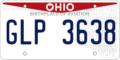 OH license plate GLP3638