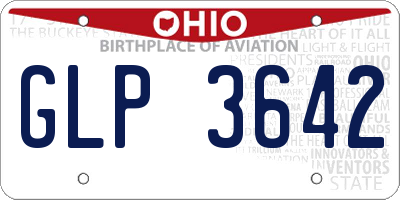 OH license plate GLP3642
