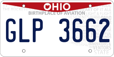 OH license plate GLP3662