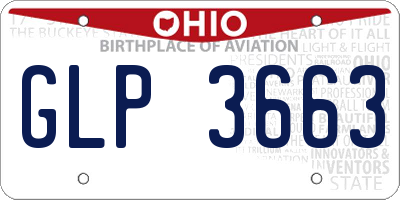OH license plate GLP3663
