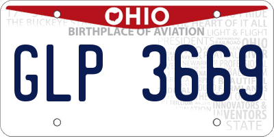 OH license plate GLP3669