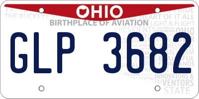 OH license plate GLP3682
