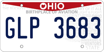 OH license plate GLP3683