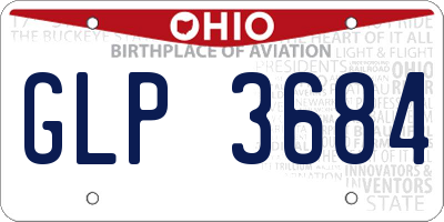 OH license plate GLP3684