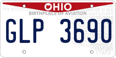 OH license plate GLP3690