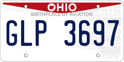 OH license plate GLP3697