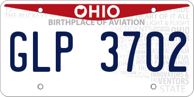 OH license plate GLP3702