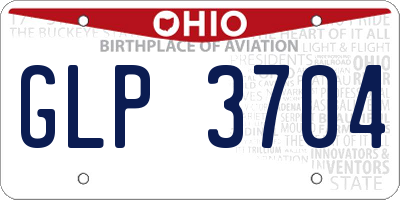 OH license plate GLP3704