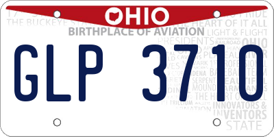 OH license plate GLP3710