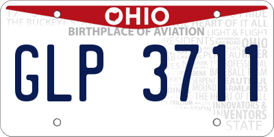 OH license plate GLP3711
