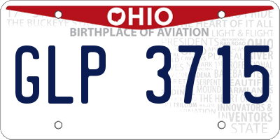 OH license plate GLP3715