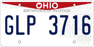 OH license plate GLP3716