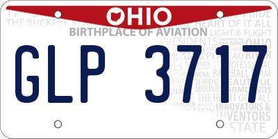 OH license plate GLP3717