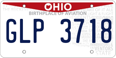 OH license plate GLP3718
