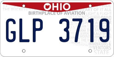 OH license plate GLP3719