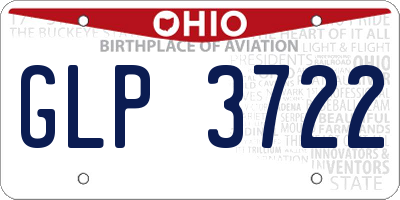 OH license plate GLP3722