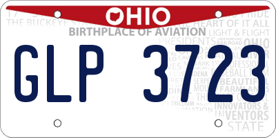 OH license plate GLP3723