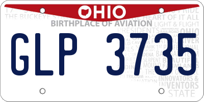 OH license plate GLP3735