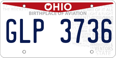 OH license plate GLP3736