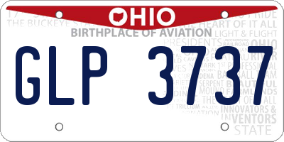OH license plate GLP3737