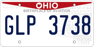 OH license plate GLP3738