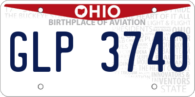 OH license plate GLP3740