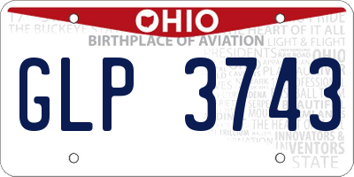OH license plate GLP3743