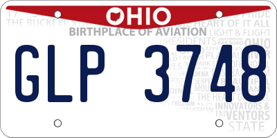 OH license plate GLP3748