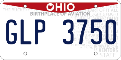 OH license plate GLP3750