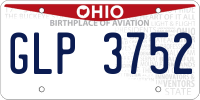 OH license plate GLP3752