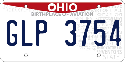 OH license plate GLP3754