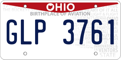 OH license plate GLP3761