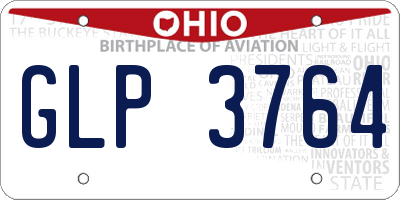 OH license plate GLP3764