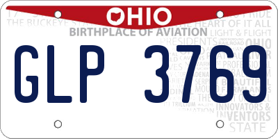 OH license plate GLP3769