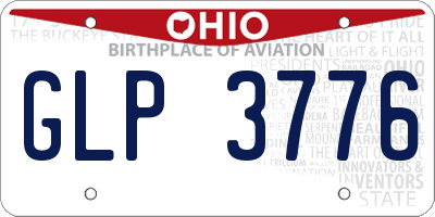 OH license plate GLP3776