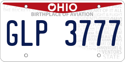 OH license plate GLP3777