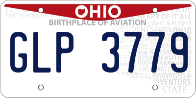 OH license plate GLP3779