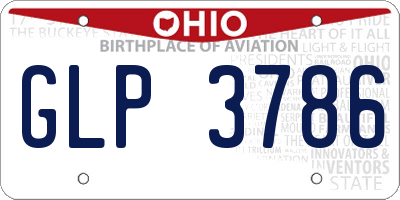 OH license plate GLP3786