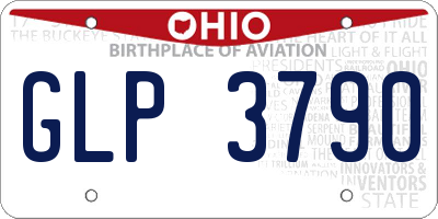 OH license plate GLP3790