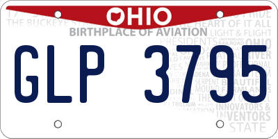 OH license plate GLP3795