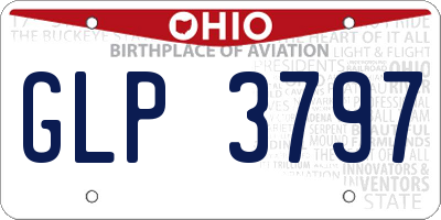 OH license plate GLP3797
