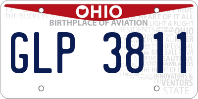 OH license plate GLP3811