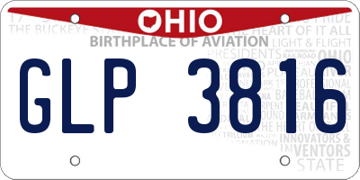OH license plate GLP3816