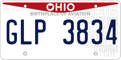 OH license plate GLP3834