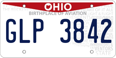 OH license plate GLP3842