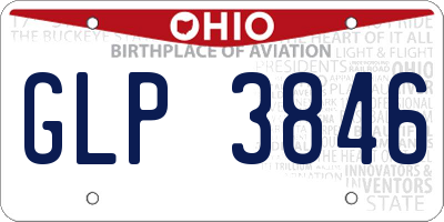 OH license plate GLP3846