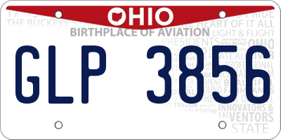OH license plate GLP3856