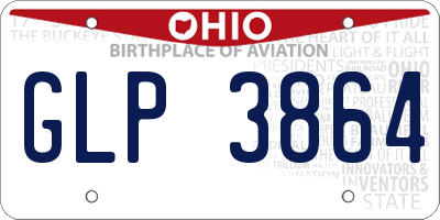 OH license plate GLP3864
