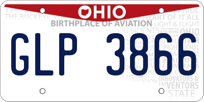 OH license plate GLP3866