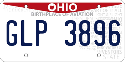 OH license plate GLP3896